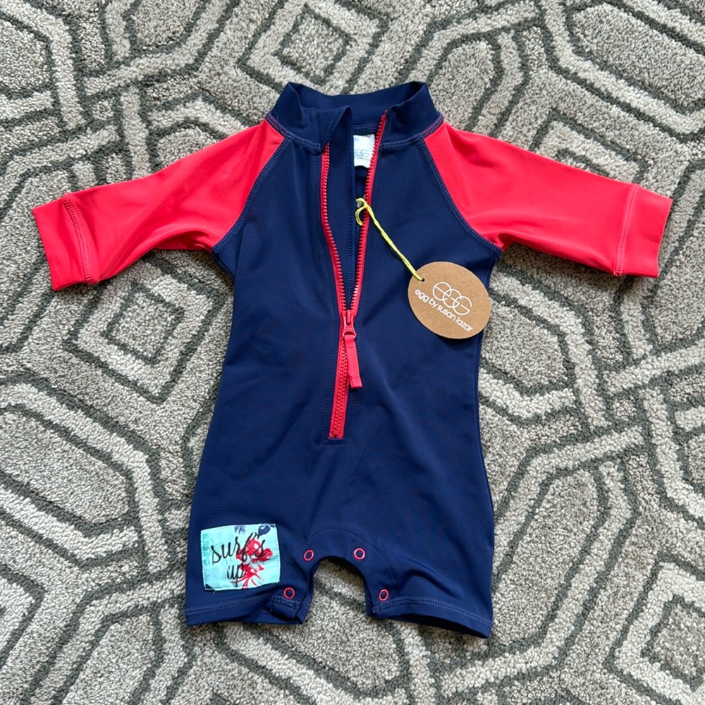 NWT Egg by Susan Lazar 6mos long sleeve rashguard/swimsuit